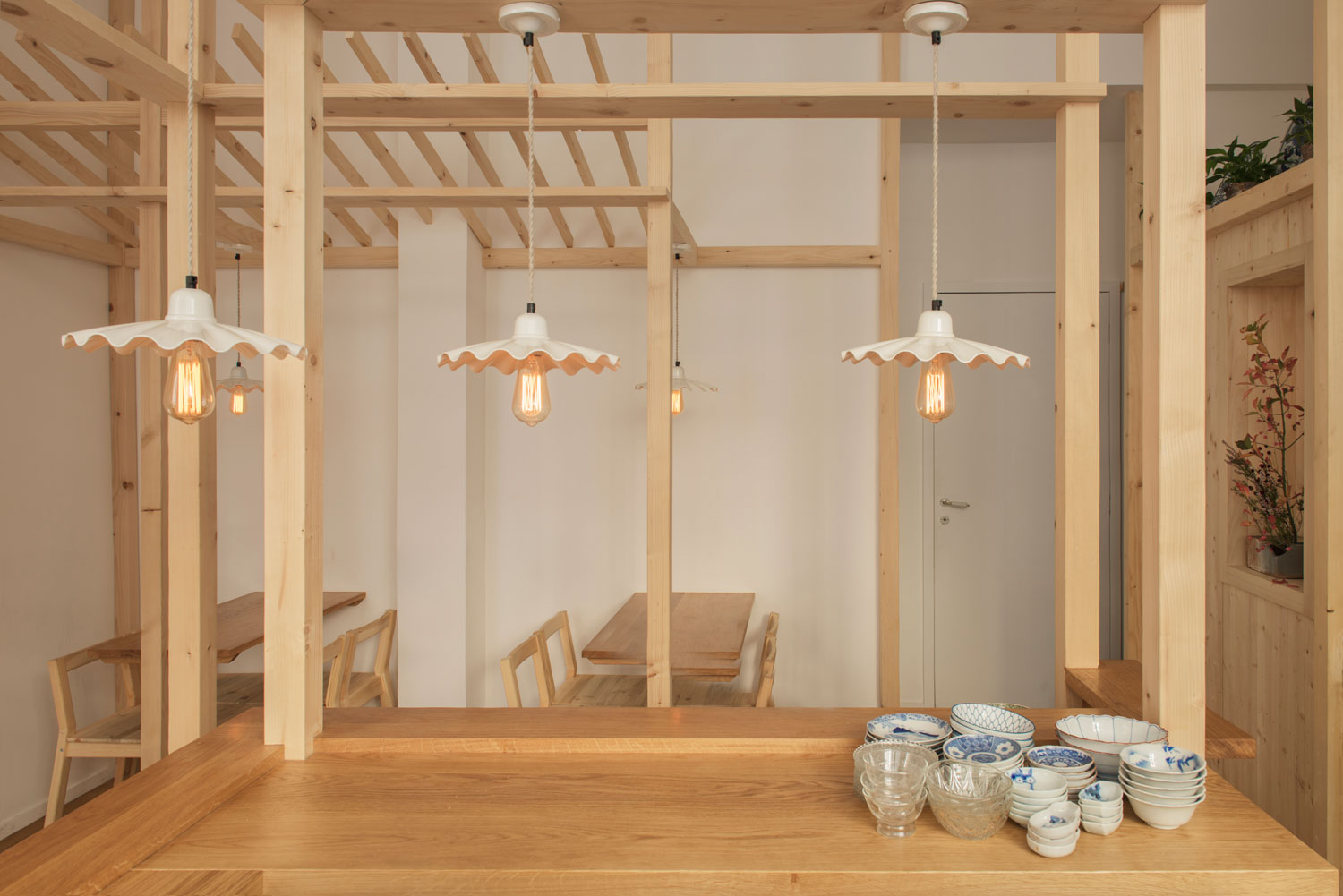 Our Ardle pendant lights enhance the authenticity of this Japanese restaurant