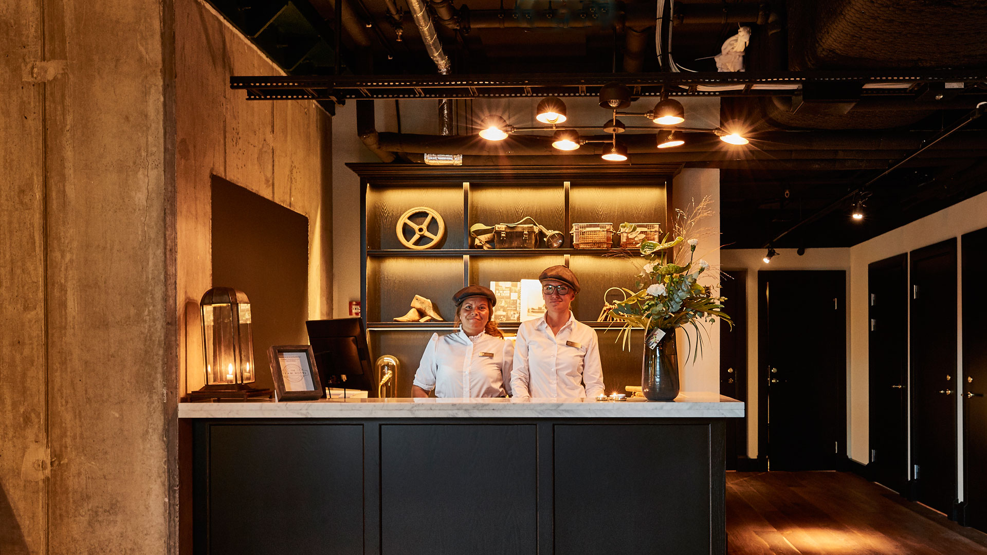 Our industrial lights enhance the industrial décor of The Steam Hotel, Sweden