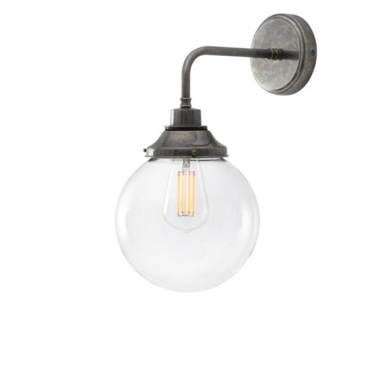 Laguna Clear Globe Wall Light 20cm IP44