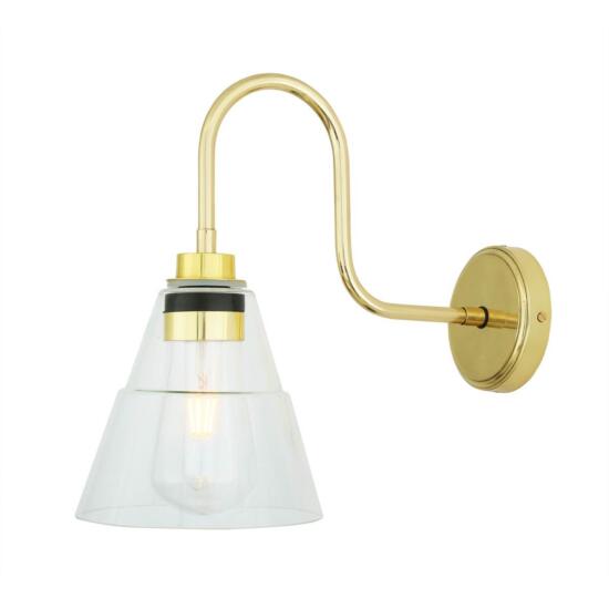 Kairi Glass Swan Neck Wall Light 33cm IP65