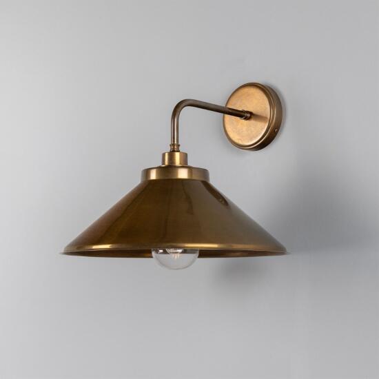 UL Nerissa Brass Bathroom Wall Light IP65, Antique Brass