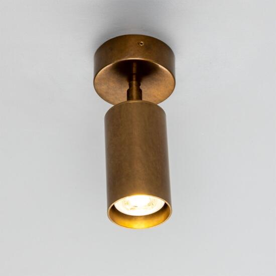 Evanston Directional Brass Ceiling Spotlight 8.5cm IP20