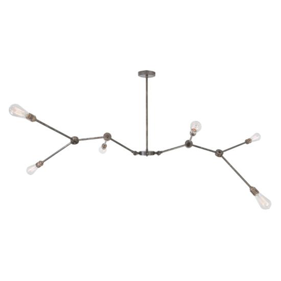 Ottawa Modern Industrial Chandelier, Six-Arm