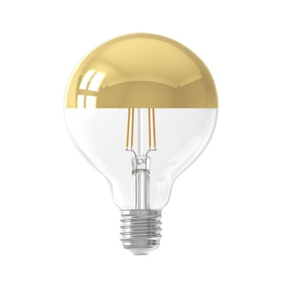 LED Filament Mirror Top Light Bulb Gold Dimmable E27 4W 2300k 280lm 9.5cm