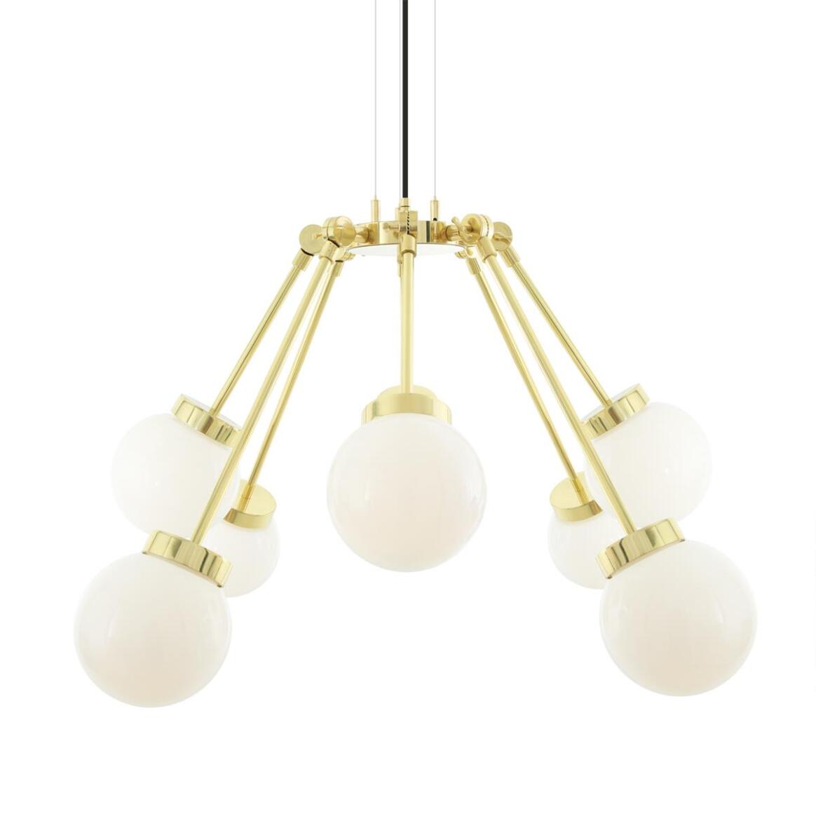 Boho Modern Globe Chandelier, Eight-Arm main product image