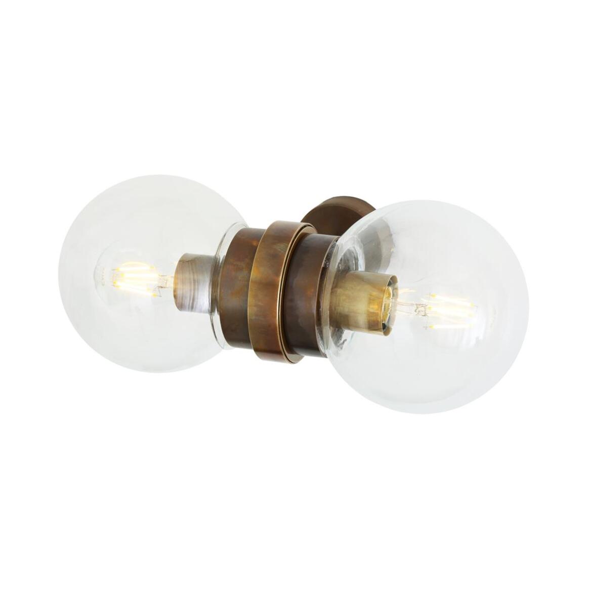 Eske Double Glass Globe Wall Light 34cm IP20 main product image