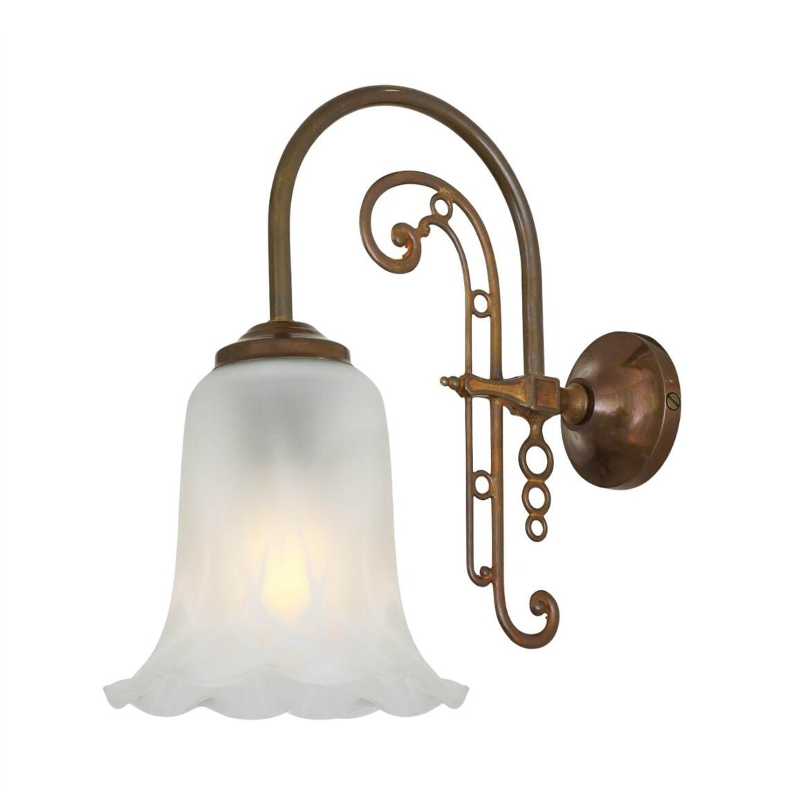 Medan Traditional Brass Bell Shade Wall Light 32cm IP20 main product image