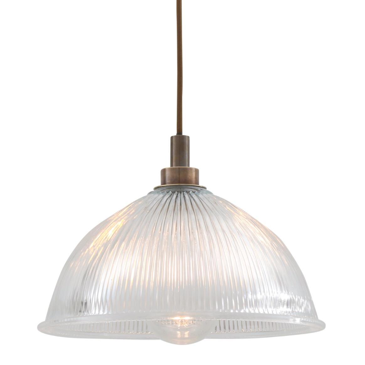 Maris Prismatic Glass Dome Pendant Light 30cm IP65 main product image