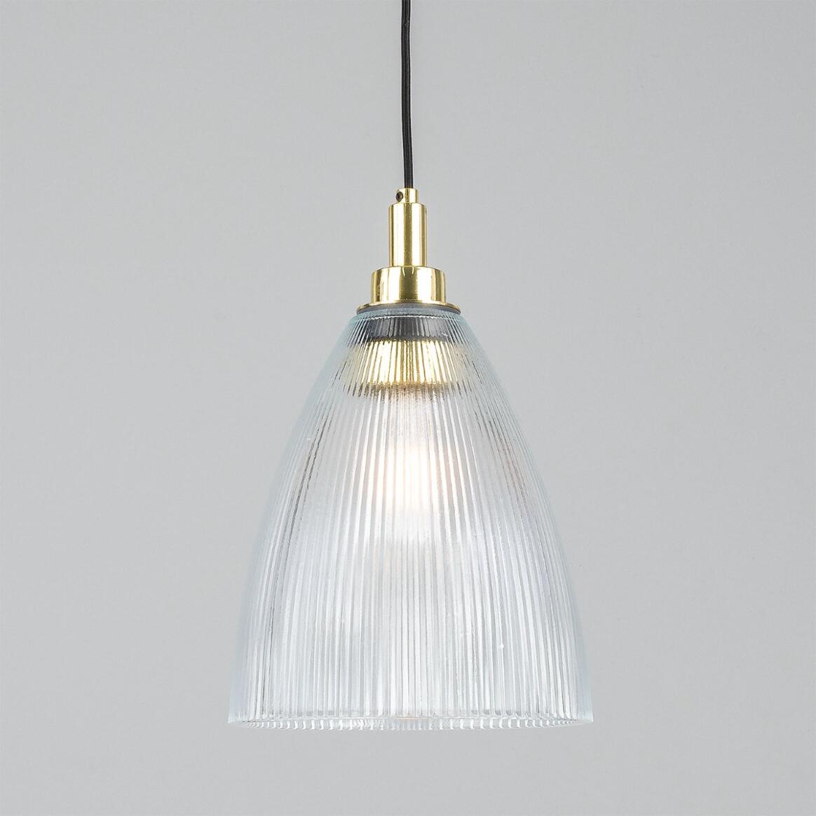 Brooke Prismatic Glass Bathroom Pendant Light 20cm IP65 main product image