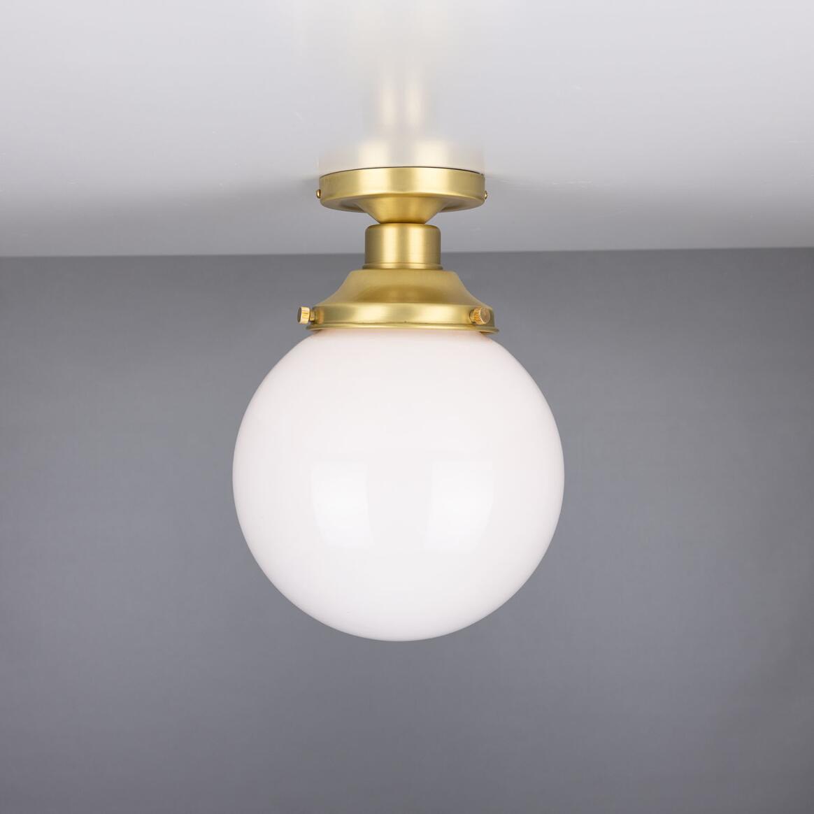 Yerevan Opal Globe Flush Ceiling Light 20cm main product image