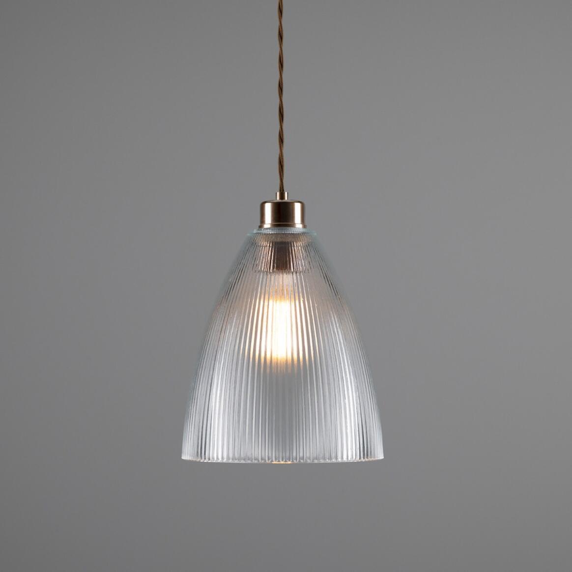 Corvera Prismatic Glass Shade Pendant Light 20cm IP20 main product image