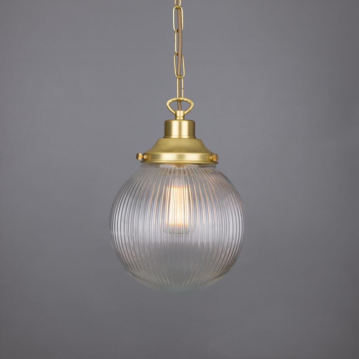 Fitzroy Small Prismatic Glass Globe Pendant Light 20cm main product image