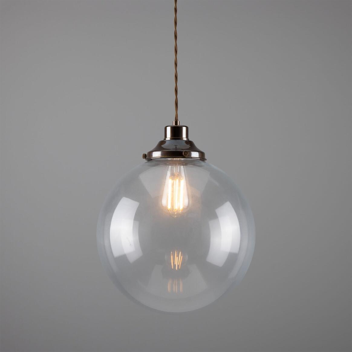 Virginia clear globe pendant light 30cm main product image