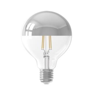 LED Filament Mirror Top Light Bulb Chrome Dimmable E27 4W 2300k 280lm 9.5cm