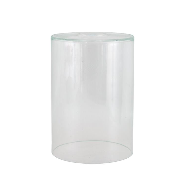 Cylinder clear glass lamp shade 14cm