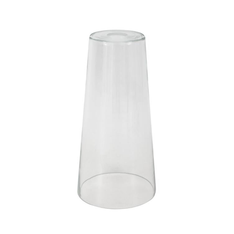 Tall cone clear glass lamp shade 17.5cm