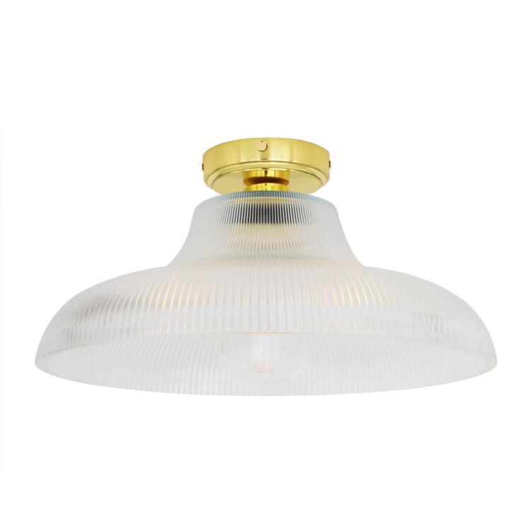 Aquarius Prismatic Glass Ceiling Light 40cm IP65
