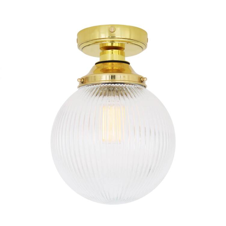 Cherith Reeded Globe Ceiling Light 20cm IP44