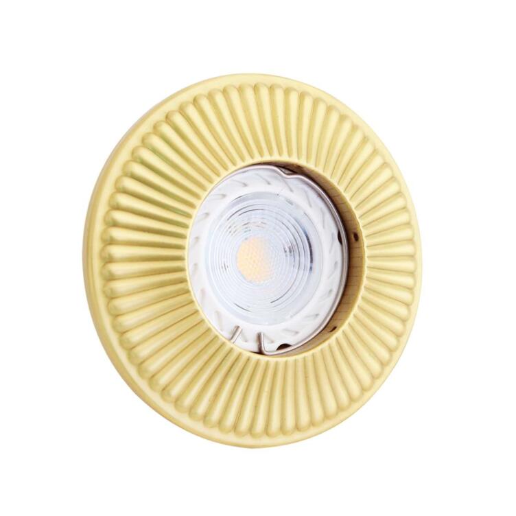 Penh Decorative Brass Recessed Spotlight 10cm, Satin Brass