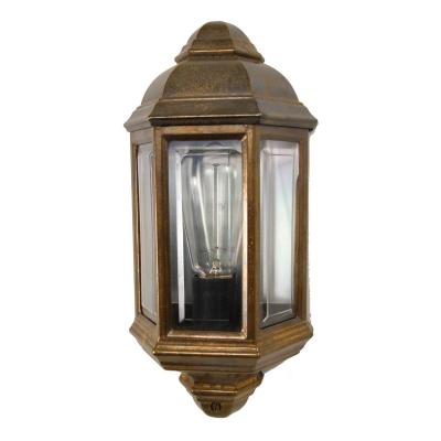 Brent Traditional Antique Brass Outdoor Wall Light IP43