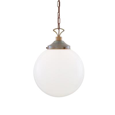 Yerevan Large Opal Glass Globe Pendant Light 35cm